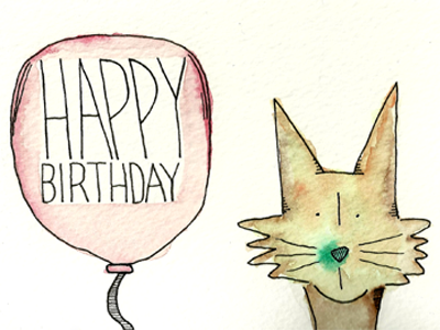 Happy Birthday coco dog doodle happybirthday illustration pup watercolor