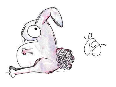 Animal Alphabet B - Bunny b bunny character illustration watercolor