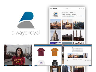Always Royal design font logo media photography social media type typography web website