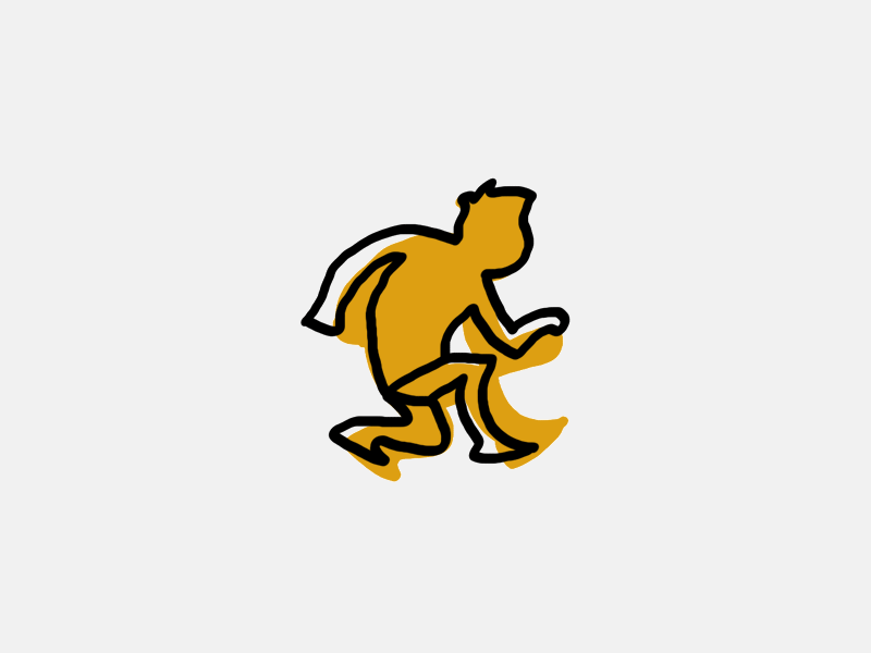 SlouchSplash animation app branding cartoon design gif hiking icon identity logo splash walking