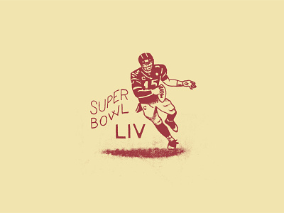 Chiefs at the Super Bowl LIV design digital doodle draw drawing man marker proportion running sports text texture type