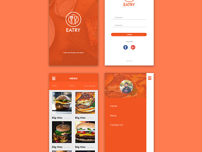 Food App app design flat designs food app ui graphic design designer logo design challenge ui ux