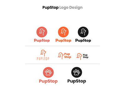 Pupstop Logo Design branding flat icon illustration logo logo design logo design challenge logo design concept ui