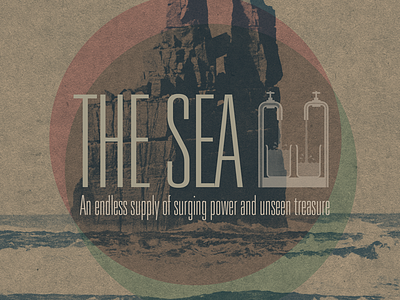 The Sea fabian delaflor graphic design illustration personal project type vintage