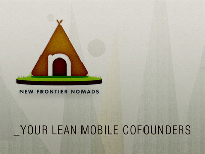 New Frontier Nomads identity de design fabian flor frontier la lean logo mobile new nfn nomads start teepee texture up