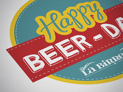 Happy beer-day beer beer day branding coasters happy logo quotes typography