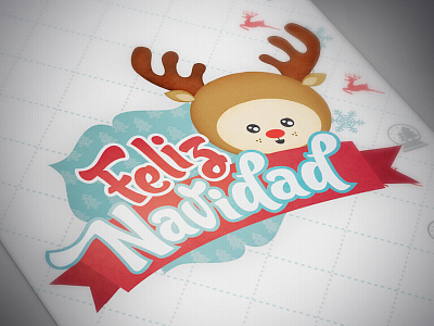 Happy christmas branding card christmas cute deer happy christmas illustration logo