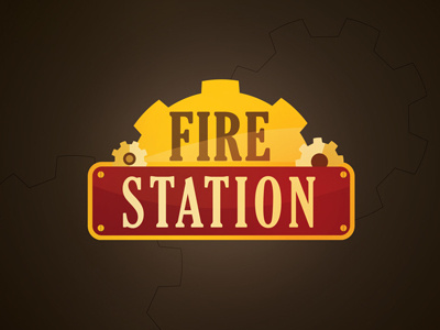 Fire Station branding fire fire department fire station logo steampunk vector