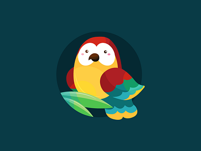 A cute Macaw for Freepik bird cute flat freepik illustration kawaii macaw vector