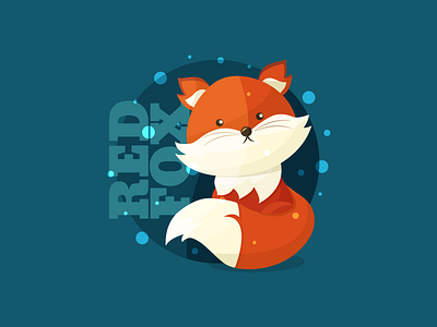 Red Fox for Freepik blue cute flat fox freepik illustration kawaii red fox snow vector winter