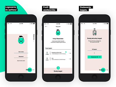 Baggage tracking. Concept app.