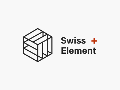 Swiss Element architecture branding construction cube design house logo structure swiss