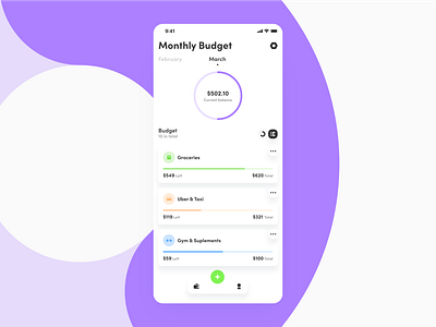 Classic Budget App app budget colors design icon mobile app money planing ui ux