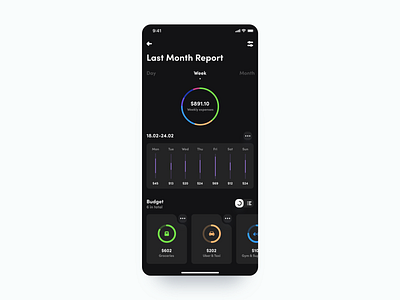 🌚Budget Tracking App - Expenses Report