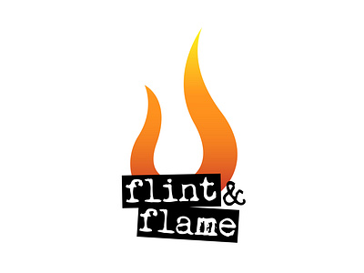 Daily Logo Challenge Flint & Flame BBQ restaurant.