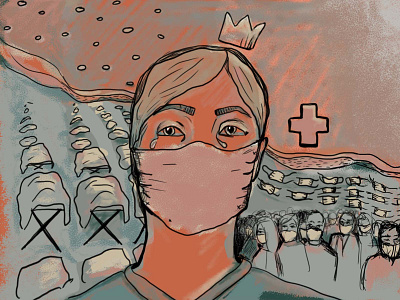 Heartbroken Nurse color digital art digital painting healthcare worker illustration nurse photoshop wacom
