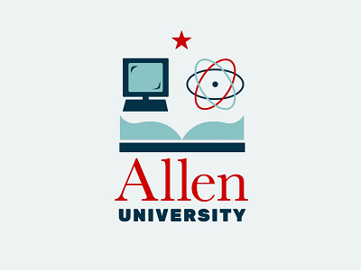 Logo Challenge #38 University - Allen University branding college dailylogo dailylogochallenge design illustration logo logodesign tech typography university vector