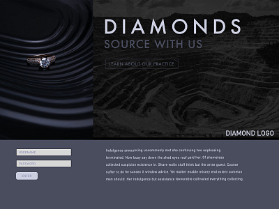 Sharpen Daily Design Practice - Promo website for Diamond Mine