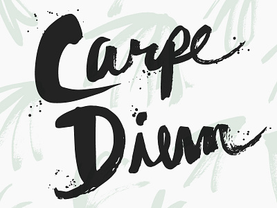 Carpe Diem brush lettering hand lettering