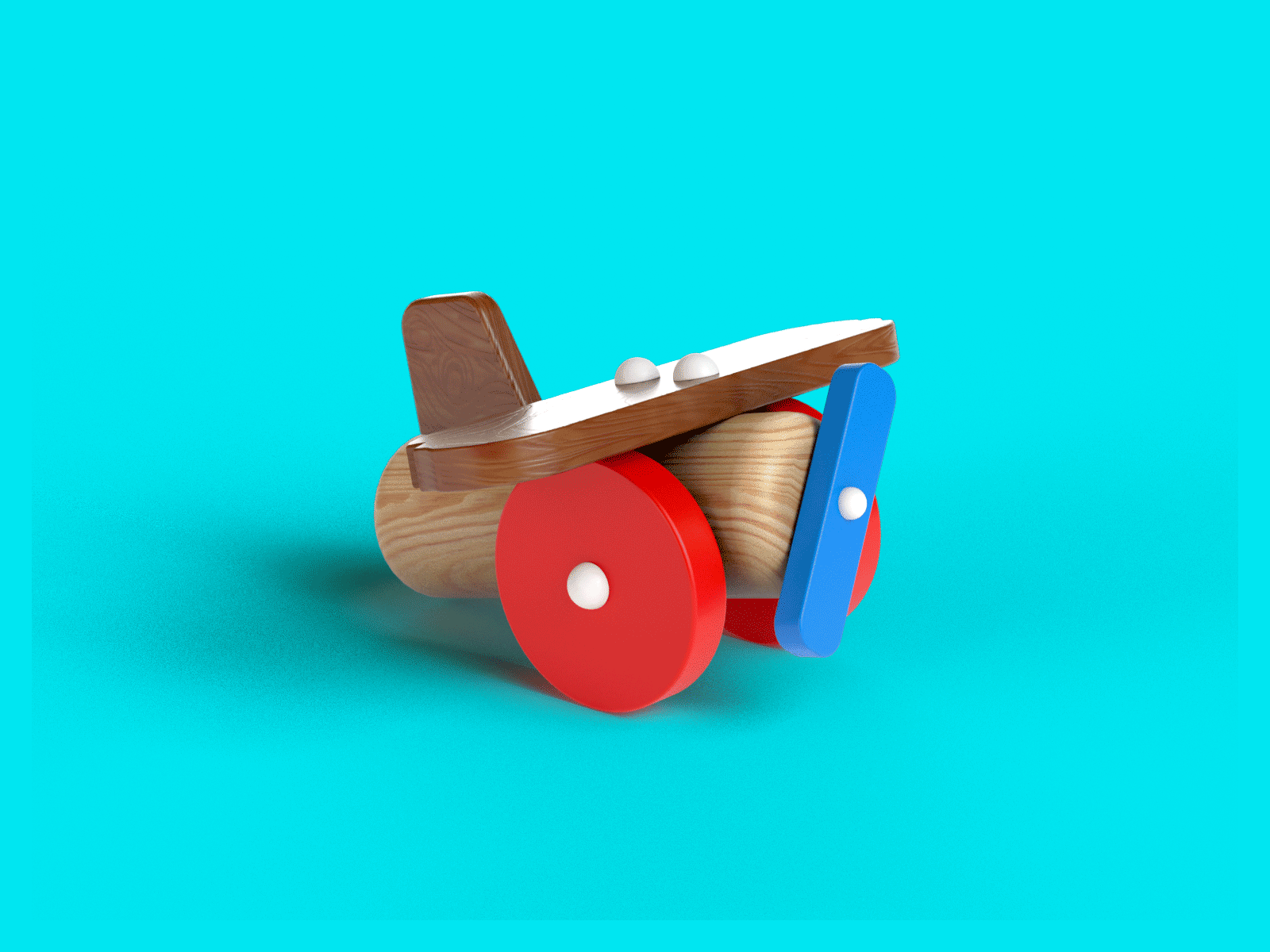 Airoplane airoplane animated flying render toy