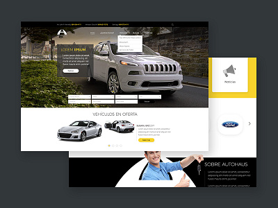 Autohaus Website Proposal cars clean dealer santo domingo ui design website