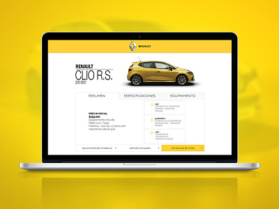 Renault Web App clean dominican republic renault ui design web app