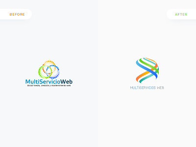 Multiservicio Web, Logo Redesign after and before company domingo dominican logo media republic santo social we