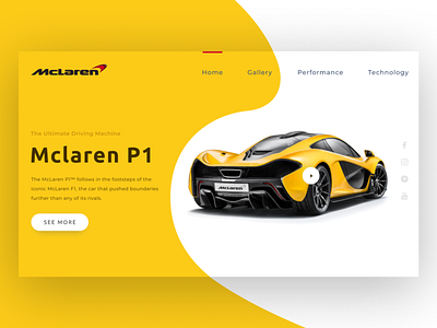 Website Concept, Mclaren P1