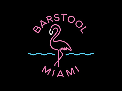 Barstool Miami Concept 1 apparel barstool barstool miami barstool sports branding dave portnoy flamingo florida graphic icon illustration kentucky logo louisville merch merchandise miami neon south beach tshirts