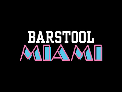 Barstool Miami Concept 3 apparel barstool barstool miami barstool sports branding dave portnoy florida graphic illustration kentucky logo louisville merch merchandise miami tshirts