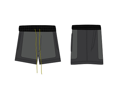 Mesh Shorts CAD / Tech Pack apparel apparel design california design illustration kentucky louisville manufacturing mesh shorts streetwear tech pack technical design vector