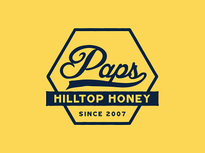 Paps Hilltop Honey Logo Rebrand branding graphic designer hand lettering honey identity kentucky logo logomark louisville ohio packaging rebranding small business typography