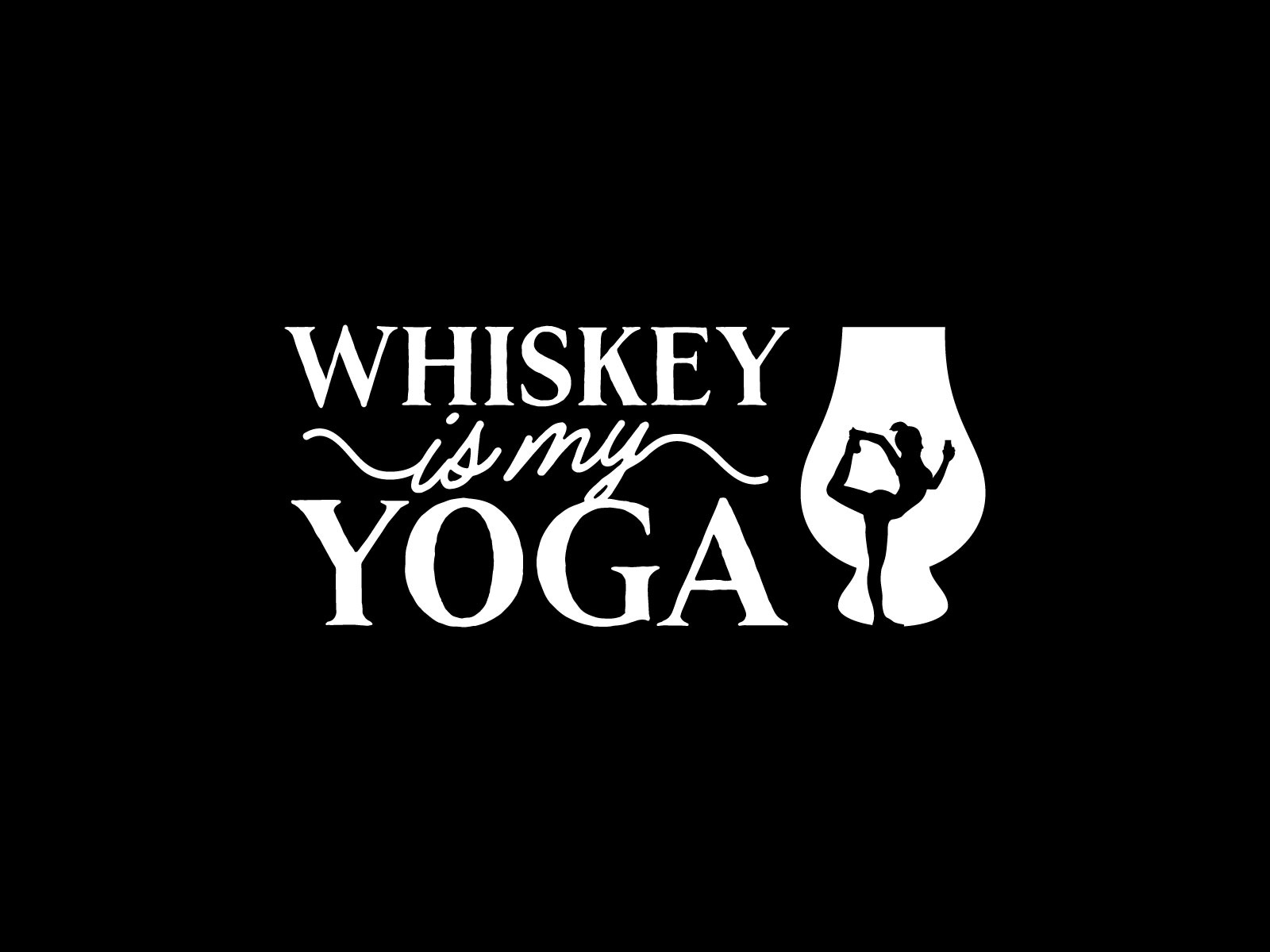 Whiskey is my Yoga Logo Rebranding by Eric Hammersmith on Dribbble