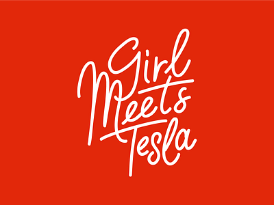 Girl Meets Tesla Branding apparel branding elon musk hand lettering icon identity illustration influencer kentucky logo louisville merch merchandise social media tesla tiktok vector