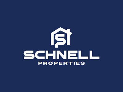 Schnell Properties Identity branding for hire home icon identity illustration indiana kentucky logo louisville real estate small business typography vector wordmark