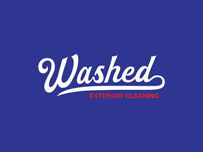 Washed Identity baseball branding cleaning custom font hand lettering identity illustration indiana kentucky lettering logo louisville pressure washing small business typography vector