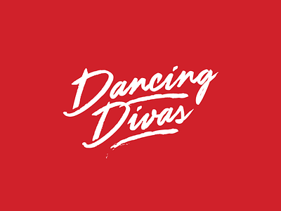 Dancing Divas Logo brush clothing dancing kentucky lettering logo tshirts
