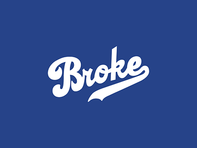 Broke Logo apparel blue brooklyn dodgers lettering logo new york simple tees tshirts
