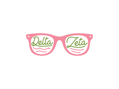 Delta Zeta Logo apparel clothing hand drawn hand lettering illustration lettering logo sorority summer tshirt art