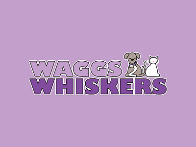 Waggs 2 Whiskers Identity animals branding identity illustration logo pets