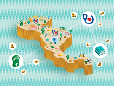 Map — Editorial Illustration america central editorial icons illustration map vector