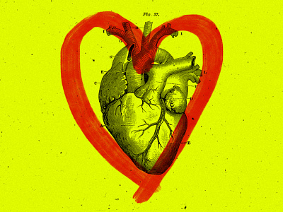Heart Illustration brush heart illustration texture
