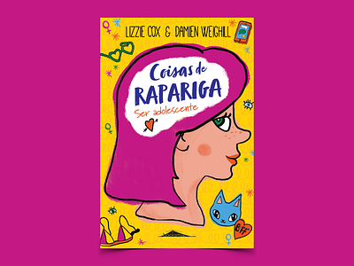 Girl Talk book cover cute feminist girl illustration kitty portugal publisher teenager