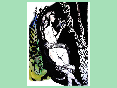 The Diary of Adam and Eve by Mark Twain adam diary eve illustrations ink mark twain watercolour