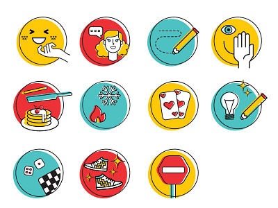 Family Time Icons II colour family flat icons illustration lisbon portugal time ui vector