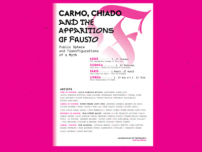 Carmo, Chiado and the apparitions of Fausto distort editorial faust fonts gothic gradient lisbon ninai pink portugal typography