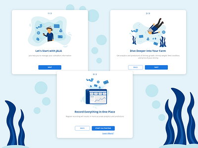 Jala Web On Boarding blue design flat illustration onboarding ui ux vector web