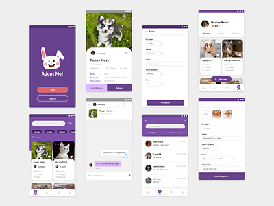 Adopt Me App adopt adoption animal app design design mobile app pet ui ux