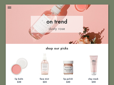 Beauty Blog Concept beauty beauty blog ui ux