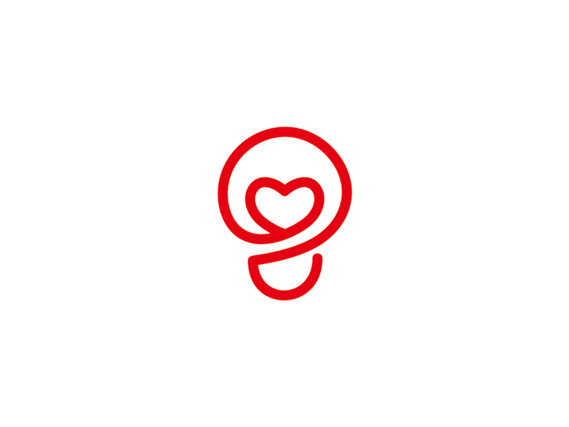 Heart Idea bulb creative gif heart idea light logo love